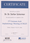 Certificate Implantology Meeting 2006